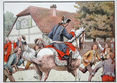 Old Fritz and the Potsdam school youth by Richard Knoetel